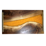 Walnut Live Edge Charcuterie Board, Cheese, Serving Board - Golden Wave