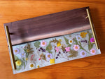 Walnut Live Edge Charcuterie Board, Cheese, Serving Board - Pink  Yellow Floral