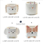 Ceramic Planter Pots Singles or Set of 4  Animal Planter