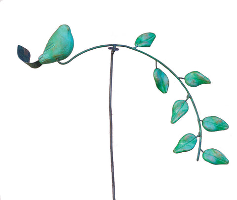 Teal Bird Garden Balancer Stake